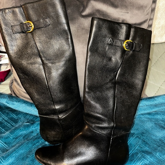 Steve Madden, genuine black Leather Knee-High Boots, size 7 women’s - Picture 3 of 6